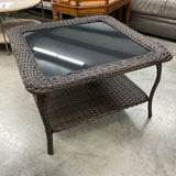 Outdoor Square Glass Top Cocktail Table