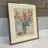 Pink Floral Watercolor By Grace K. Permer