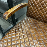 Pair of Classic Concept Leather/Metal/Wood Arm Chair