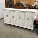 Rustic White Media Console