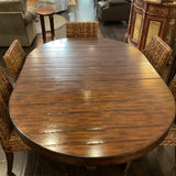 Pottery Barn Benchwright Table, 1 Leaf, 6 Chairs