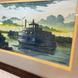 Steamboat Watercolor Art