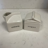 Set of Crate and Barrel Cream and Sugar Set