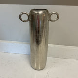 Tall Silver Vase w/Handles