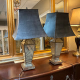 Pair of Worlds Away Mirrored Lamps (R)